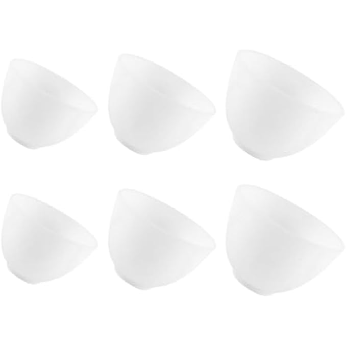 minkissy 6PCS WHITE DIY FACE MASK MIXING BOWL SILICONE FACIAL MUD BOWL COSMETIC BEAUTY TOOL FOR HOME SALON(THREE DIFFERENT SIZES) - Image 1